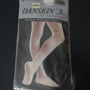 Girls Danskin Footed Tights, New, Large